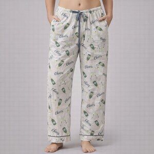 P.J. Salvage Womens Cheers Pajama Lounge Pants Pink